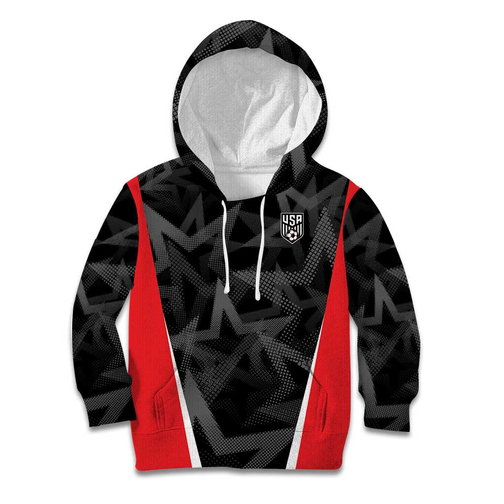 Custom Soccer 2026 USA Kid Hoodie Black Stars Version