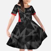 Custom Soccer 2026 USA Kid Short Sleeve Dress Black Stars Version