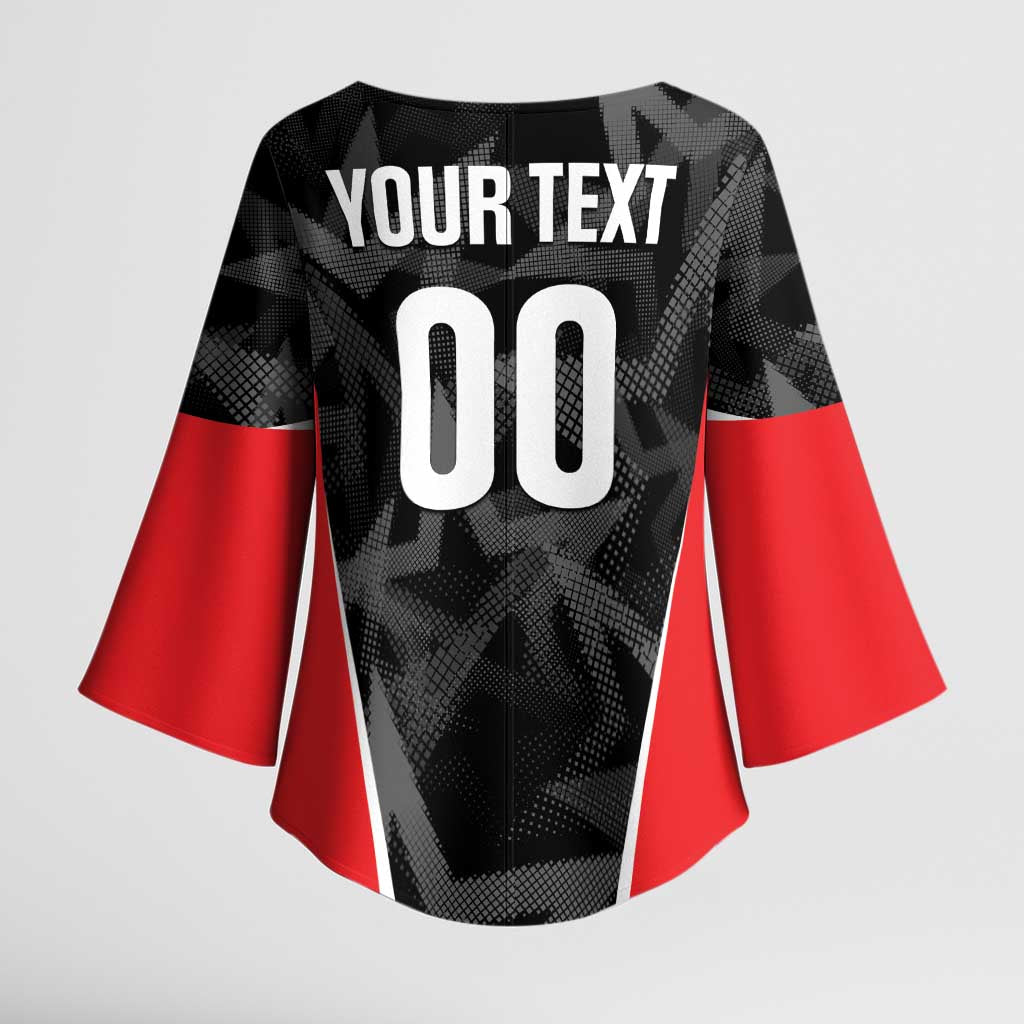 Custom Soccer 2026 USA Kimono Sleeve Blouse Black Stars Version