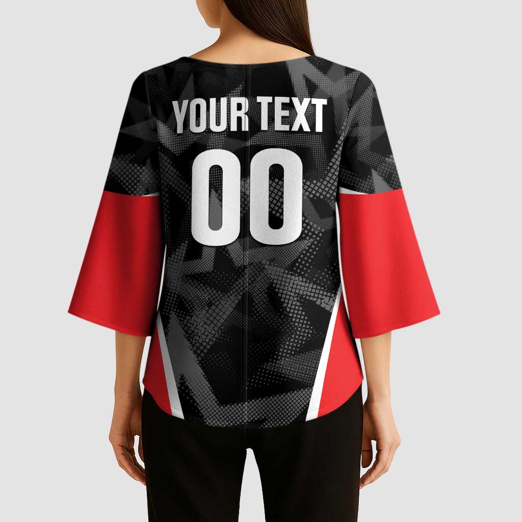 Custom Soccer 2026 USA Kimono Sleeve Blouse Black Stars Version