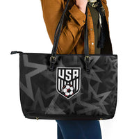 Soccer 2026 USA Leather Tote Bag Black Stars Version