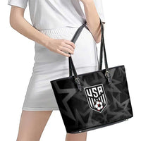 Soccer 2026 USA Leather Tote Bag Black Stars Version