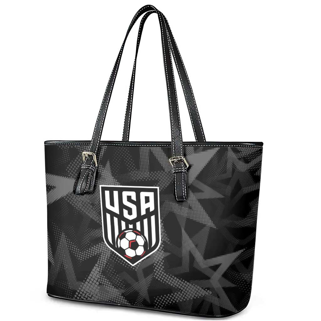 Soccer 2026 USA Leather Tote Bag Black Stars Version