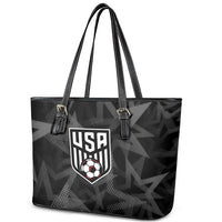 Soccer 2026 USA Leather Tote Bag Black Stars Version