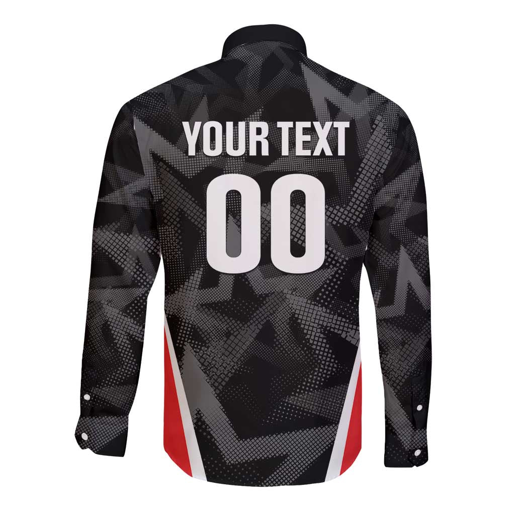 Custom Soccer 2026 USA Long Sleeve Button Shirt Black Stars Version