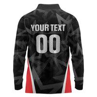 Custom Soccer 2026 USA Long Sleeve Polo Shirt Black Stars Version