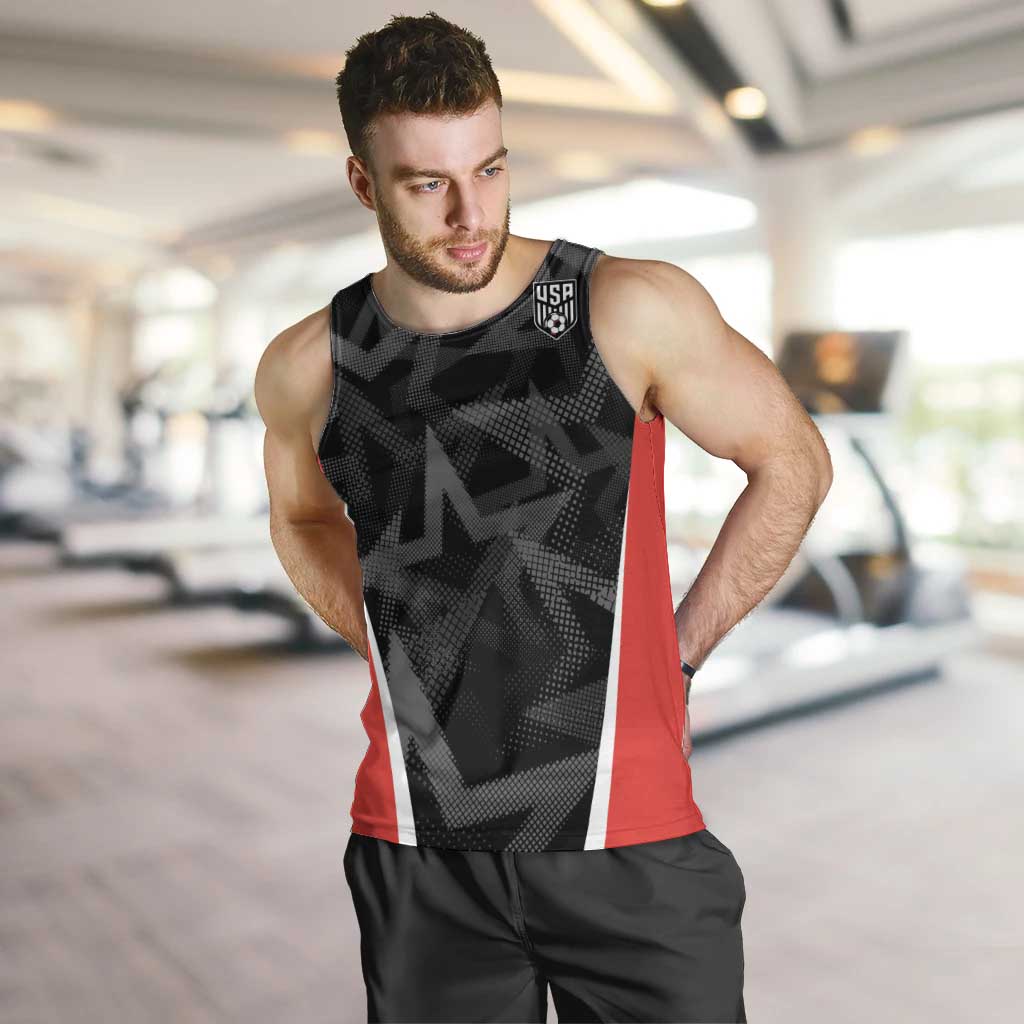 Custom Soccer 2026 USA Men Tank Top Black Stars Version