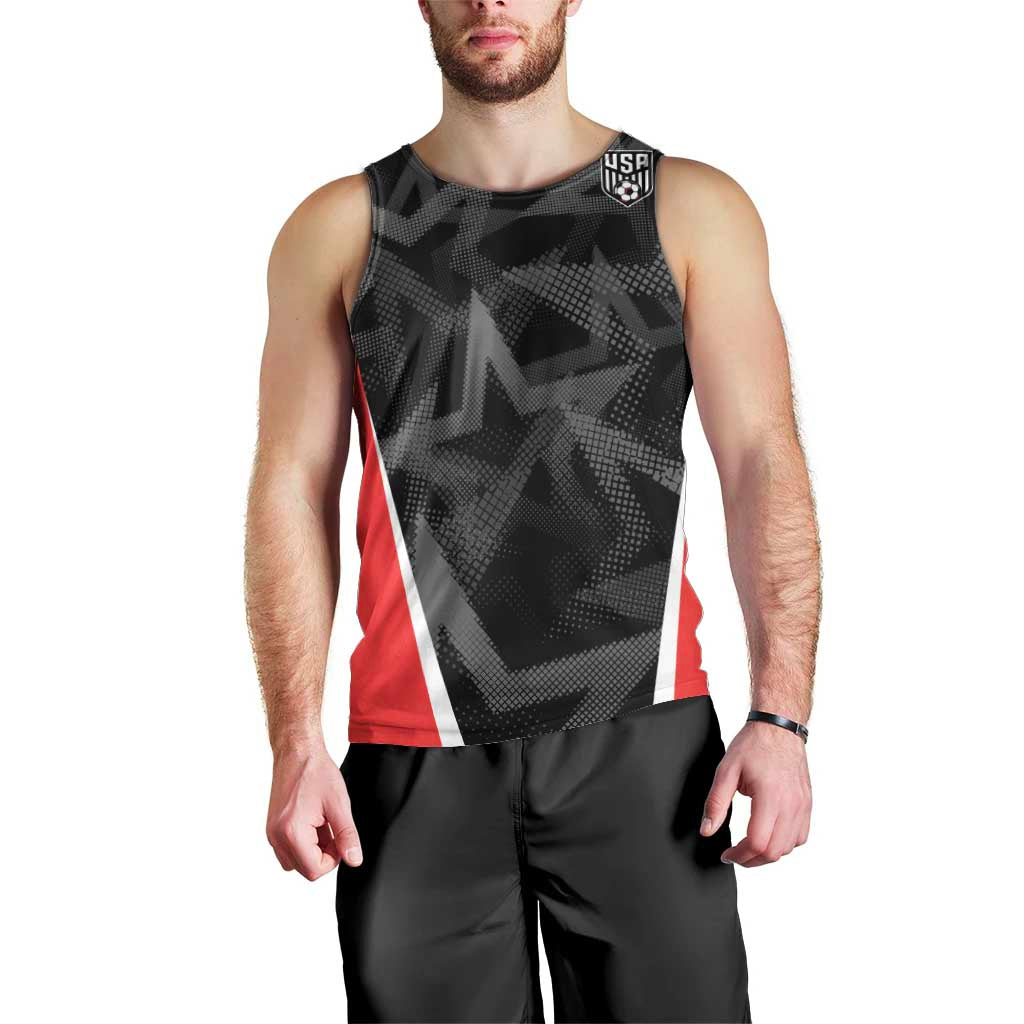 Custom Soccer 2026 USA Men Tank Top Black Stars Version