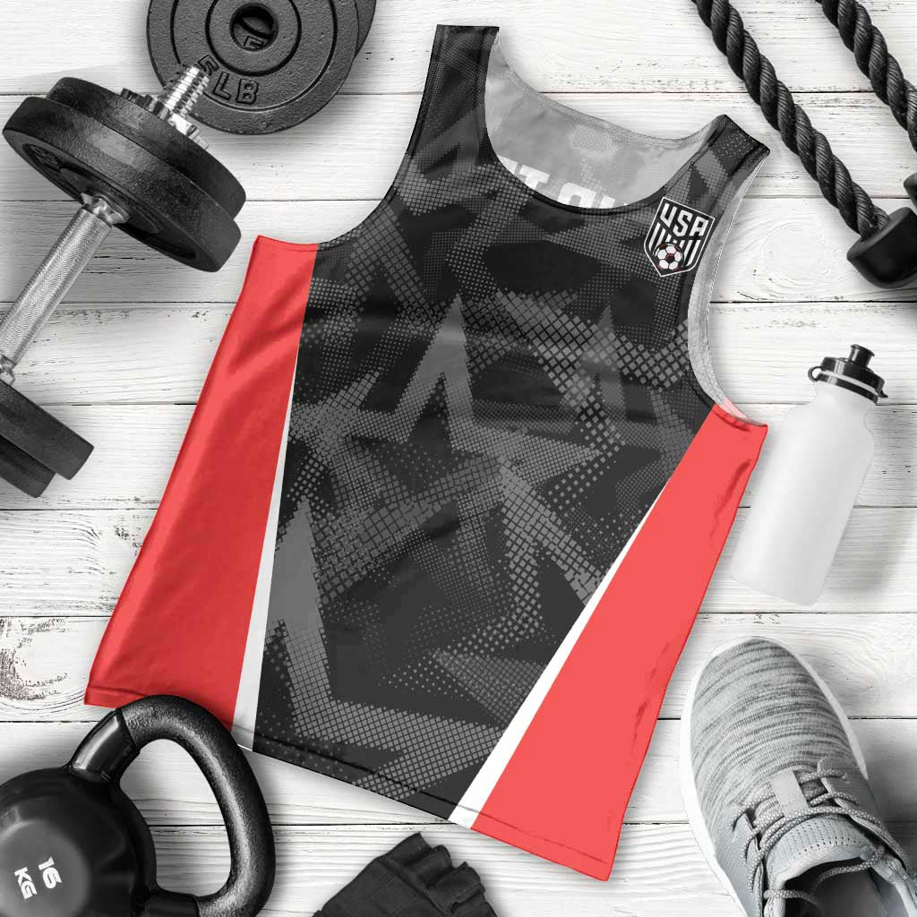 Custom Soccer 2026 USA Men Tank Top Black Stars Version