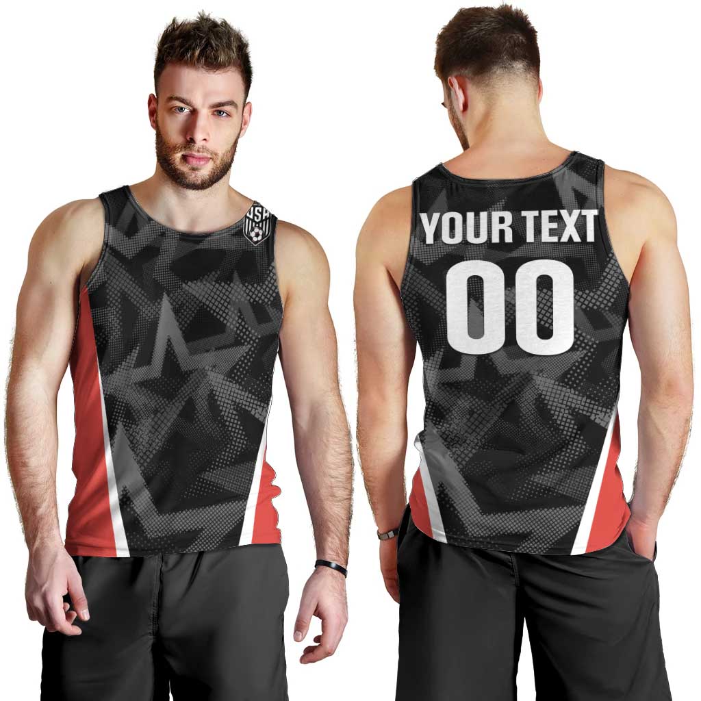 Custom Soccer 2026 USA Men Tank Top Black Stars Version