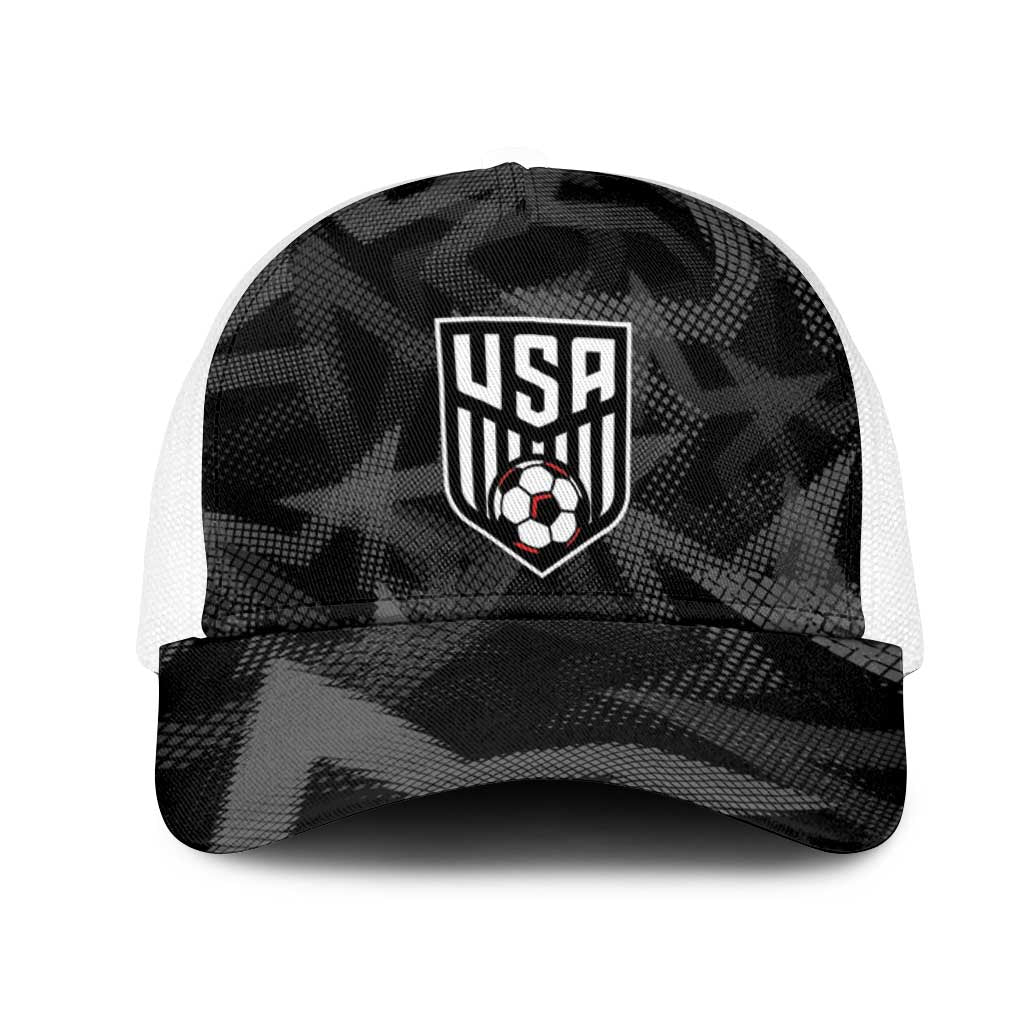 Soccer 2026 USA Mesh Trucker Cap Black Stars Version