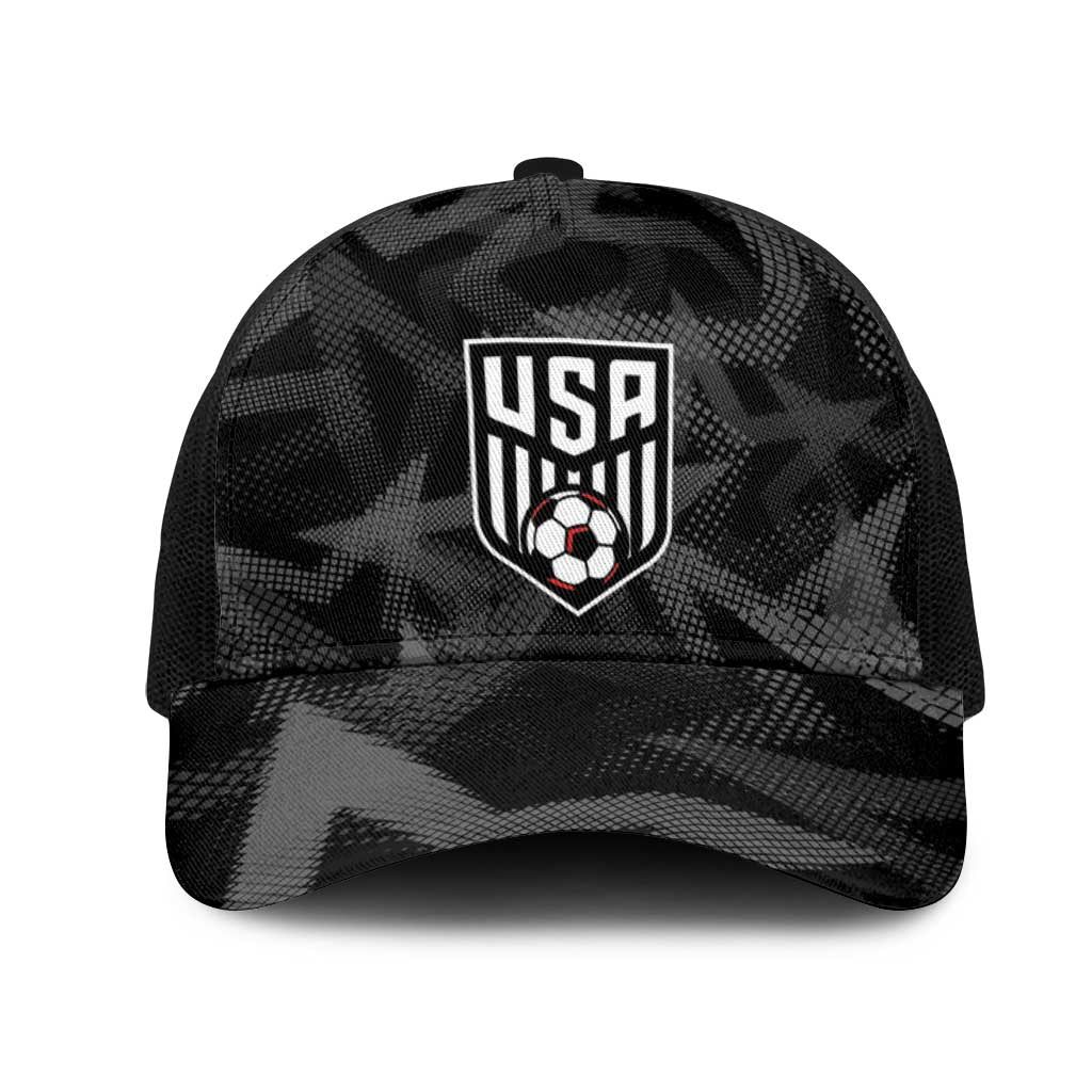 Soccer 2026 USA Mesh Trucker Cap Black Stars Version