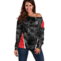 Custom Soccer 2026 USA Off Shoulder Sweater Black Stars Version