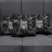 Soccer 2026 USA Pillow Cover Black Stars Version