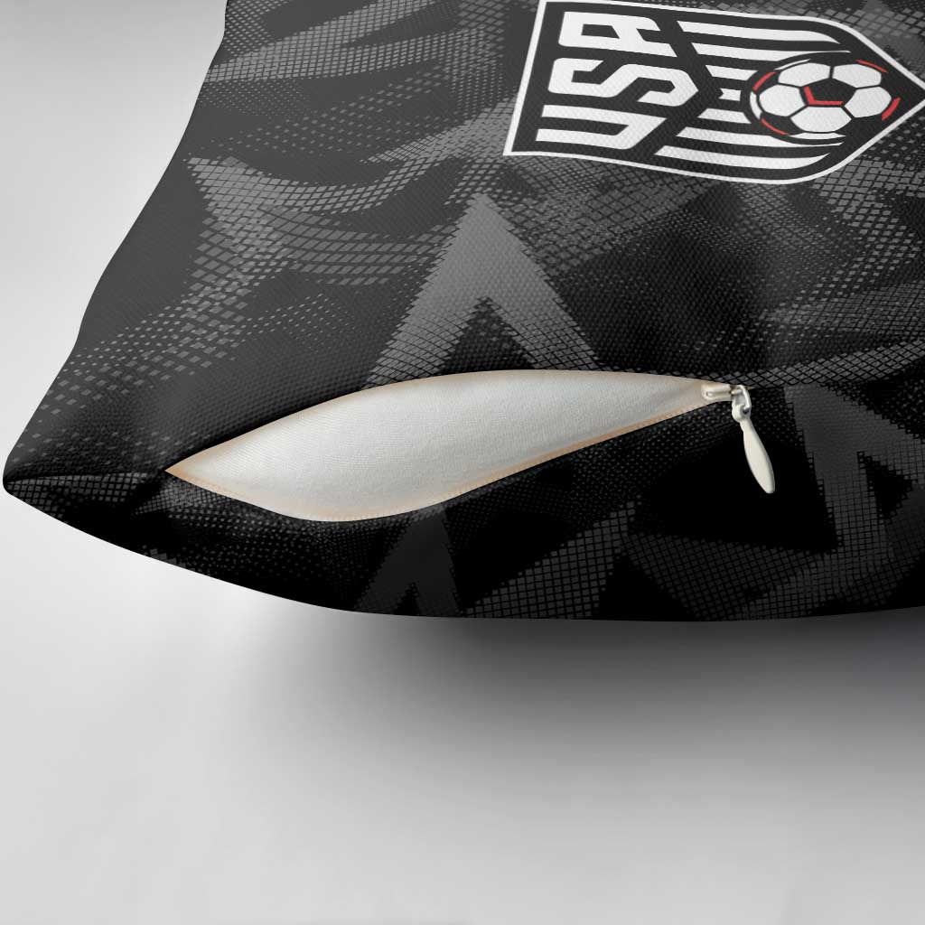 Soccer 2026 USA Pillow Cover Black Stars Version