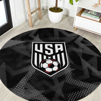 Soccer 2026 USA Round Carpet Black Stars Version