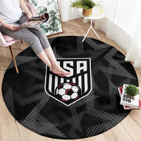 Soccer 2026 USA Round Carpet Black Stars Version