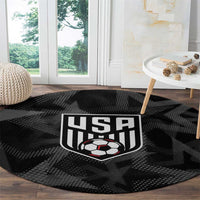 Soccer 2026 USA Round Carpet Black Stars Version