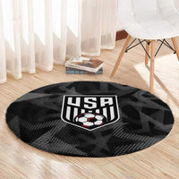 Soccer 2026 USA Round Carpet Black Stars Version
