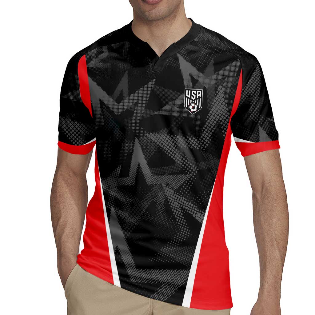 Custom Soccer 2026 USA Rugby Jersey Black Stars Version