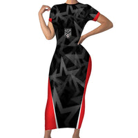 Custom Soccer 2026 USA Short Sleeve Bodycon Dress Black Stars Version