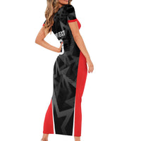 Custom Soccer 2026 USA Short Sleeve Bodycon Dress Black Stars Version