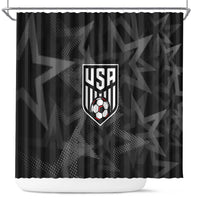 Soccer 2026 USA Shower Curtain Black Stars Version