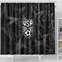 Soccer 2026 USA Shower Curtain Black Stars Version