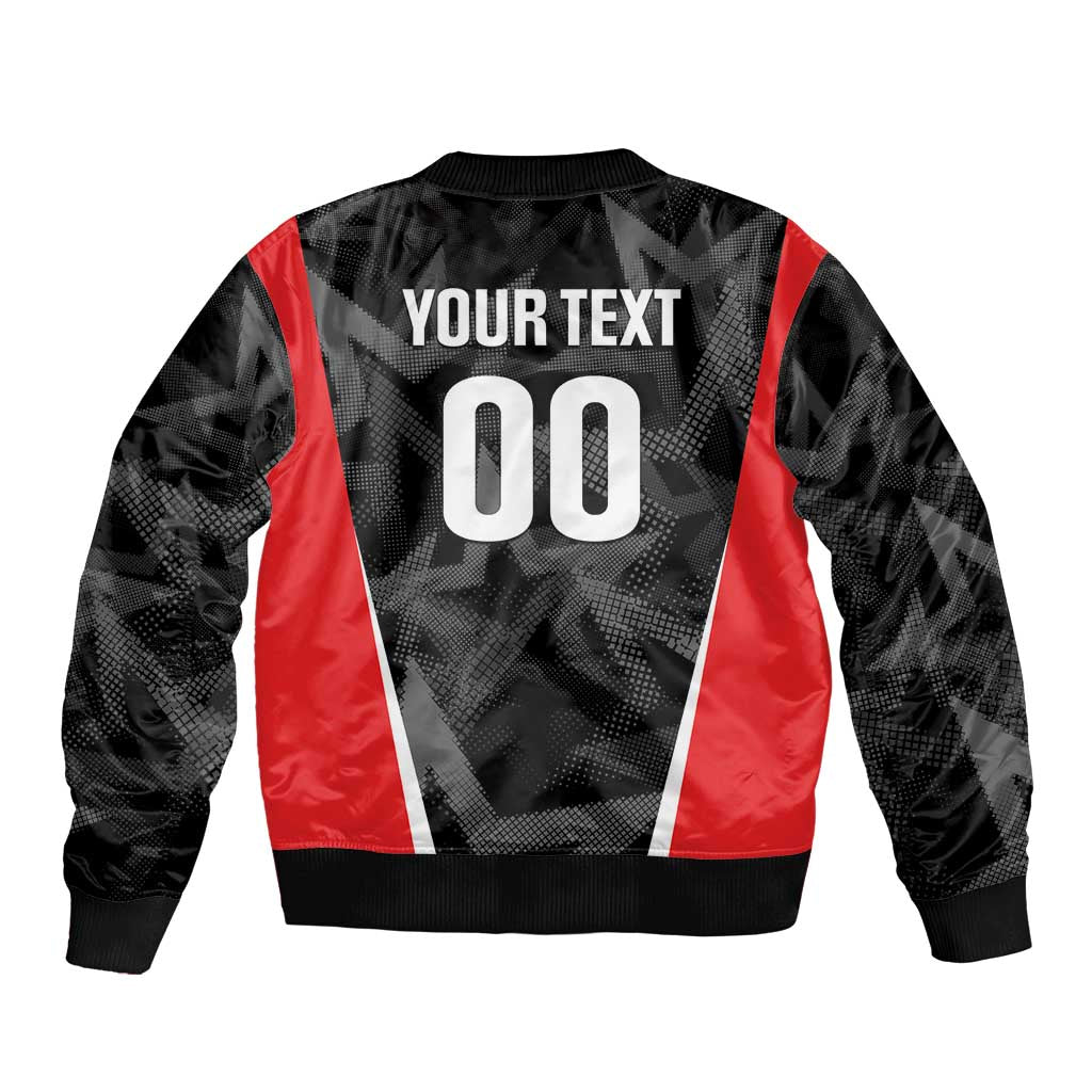 Custom Soccer 2026 USA Sleeve Zip Bomber Jacket Black Stars Version
