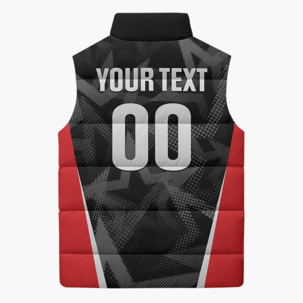 Custom Soccer 2026 USA Sleeveless Puffer Jacket Black Stars Version