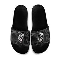 Soccer 2026 USA Slide Sandals Black Stars Version