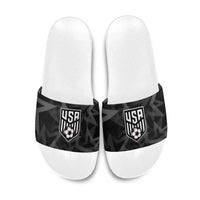 Soccer 2026 USA Slide Sandals Black Stars Version