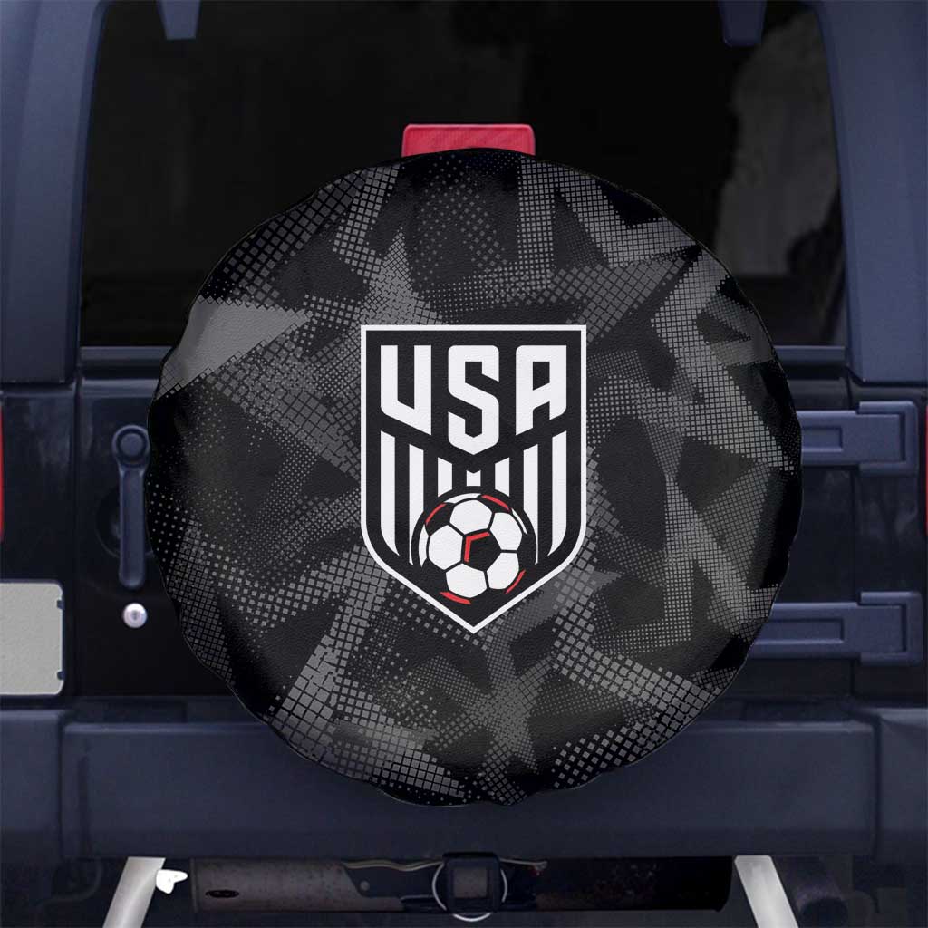 Soccer 2026 USA Spare Tire Cover Black Stars Version