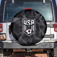 Soccer 2026 USA Spare Tire Cover Black Stars Version