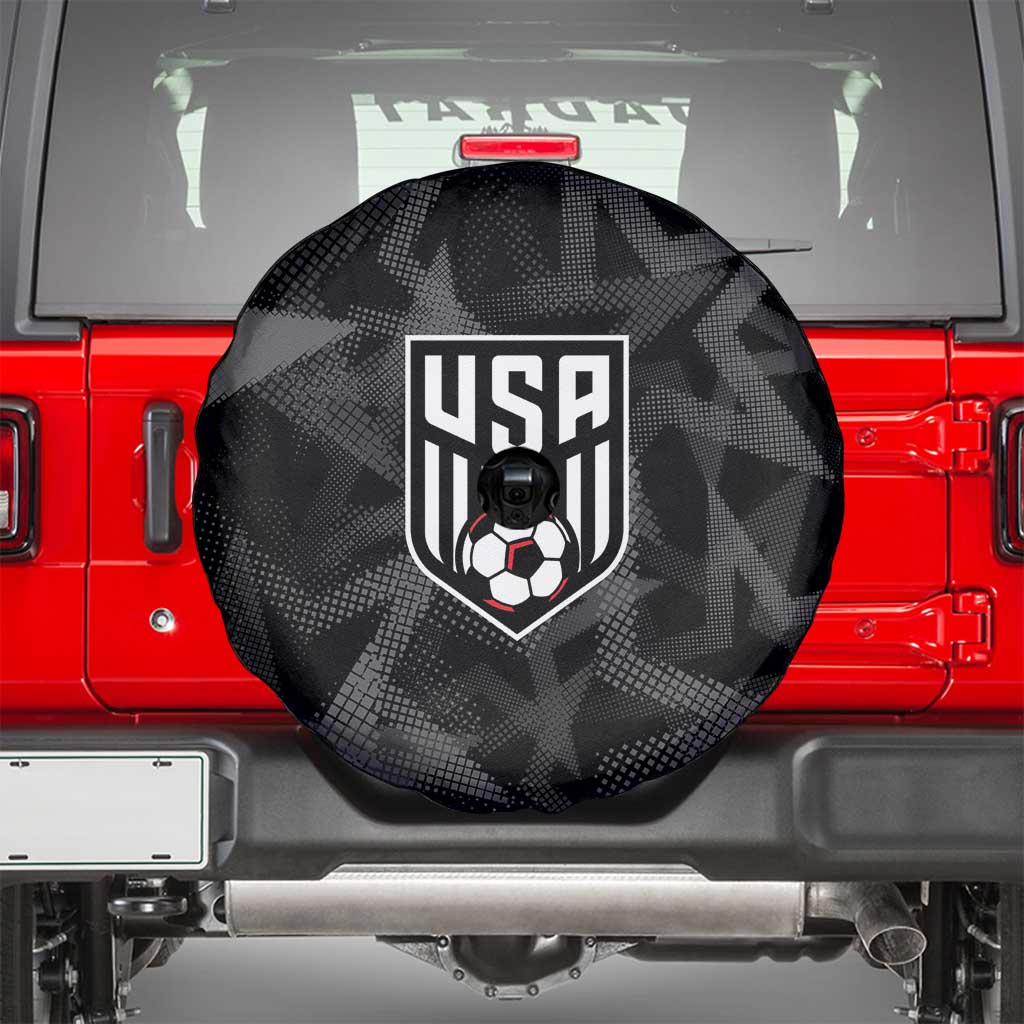 Soccer 2026 USA Spare Tire Cover Black Stars Version