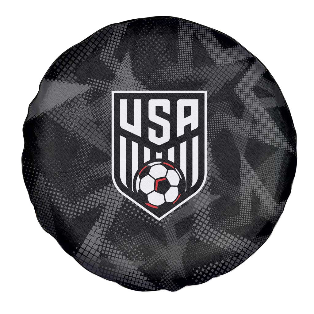 Soccer 2026 USA Spare Tire Cover Black Stars Version