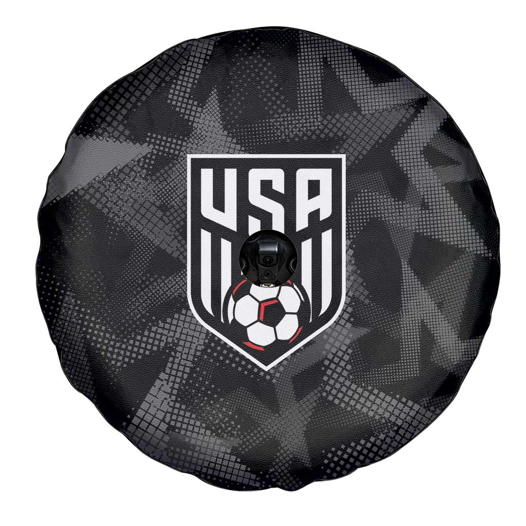 Soccer 2026 USA Spare Tire Cover Black Stars Version