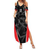 Custom Soccer 2026 USA Summer Maxi Dress Black Stars Version