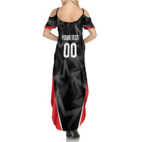 Custom Soccer 2026 USA Summer Maxi Dress Black Stars Version
