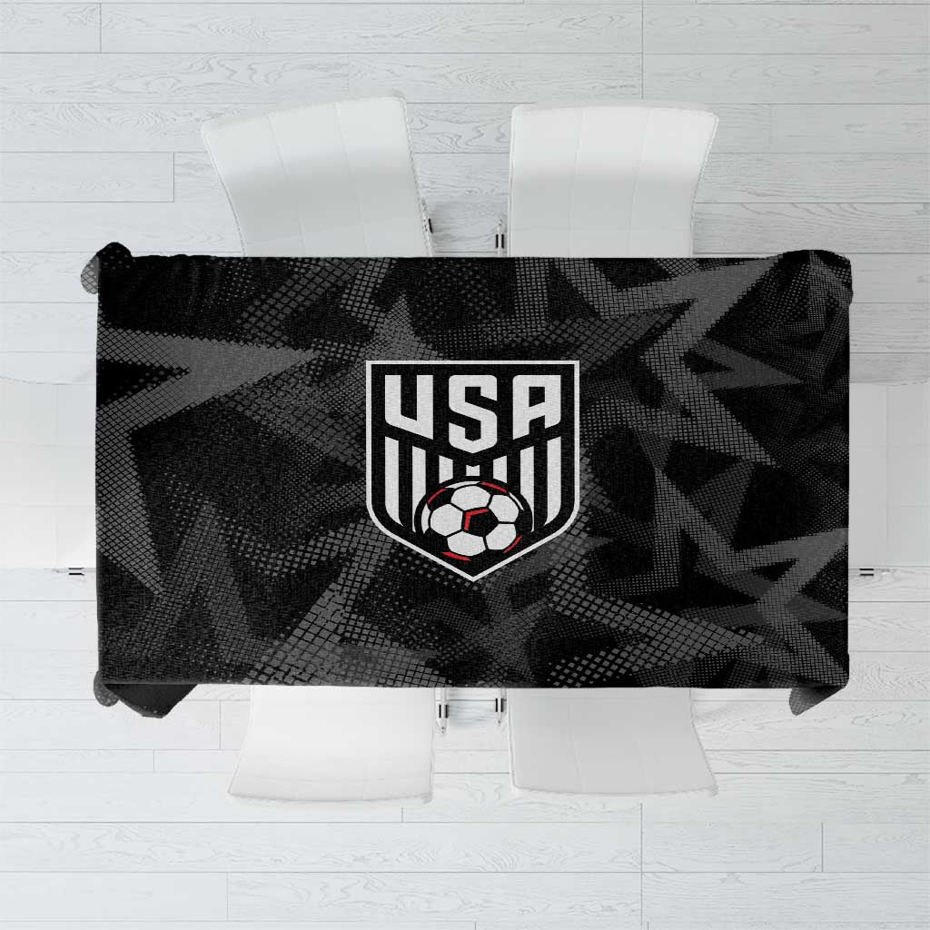 Soccer 2026 USA Tablecloth Black Stars Version