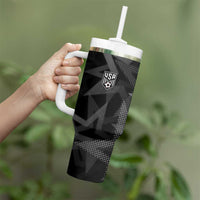 Custom Soccer 2026 USA Tumbler With Handle Black Stars Version