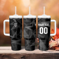 Custom Soccer 2026 USA Tumbler With Handle Black Stars Version