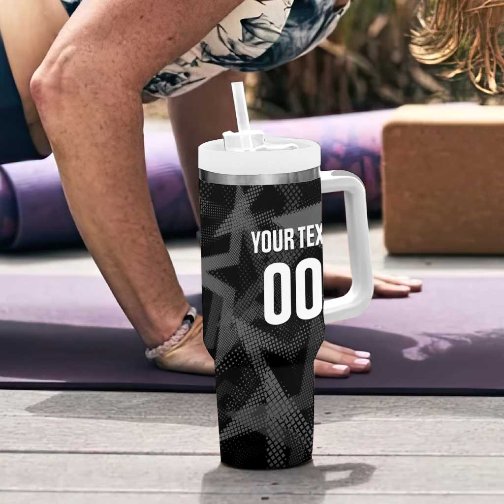 Custom Soccer 2026 USA Tumbler With Handle Black Stars Version