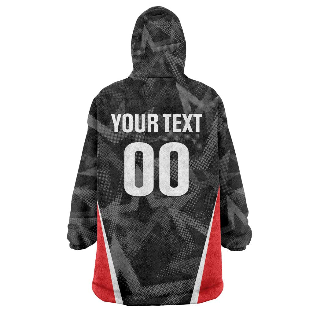 Custom Soccer 2026 USA Wearable Blanket Hoodie Black Stars Version