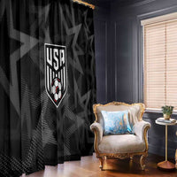 Soccer 2026 USA Window Curtain Black Stars Version