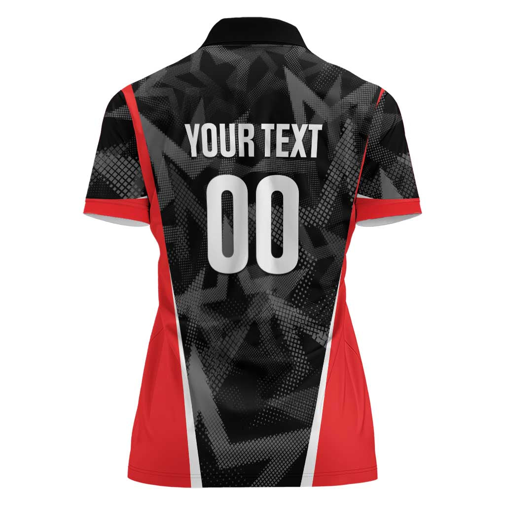 Custom Soccer 2026 USA Women Polo Shirt Black Stars Version