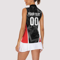 Custom Soccer 2026 USA Women Sleeveless Polo Shirt Black Stars Version