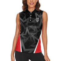 Custom Soccer 2026 USA Women Sleeveless Polo Shirt Black Stars Version