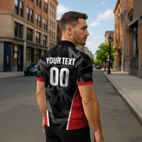 Custom Soccer 2026 USA Zipper Polo Shirt Black Stars Version