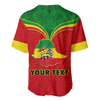 Personalised Ethiopia Baseball Jersey Lion Of Judah Flag Style Special Version - Wonder Print Shop